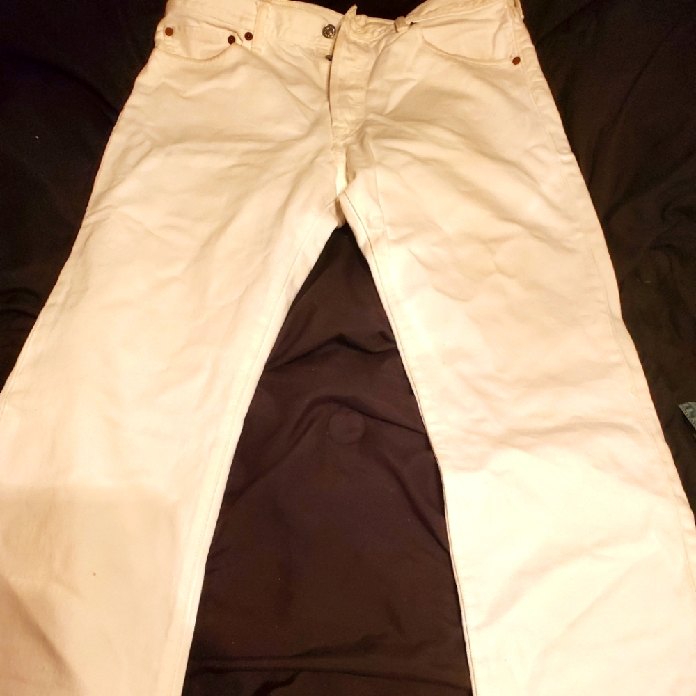 Men's White Levi Jeans